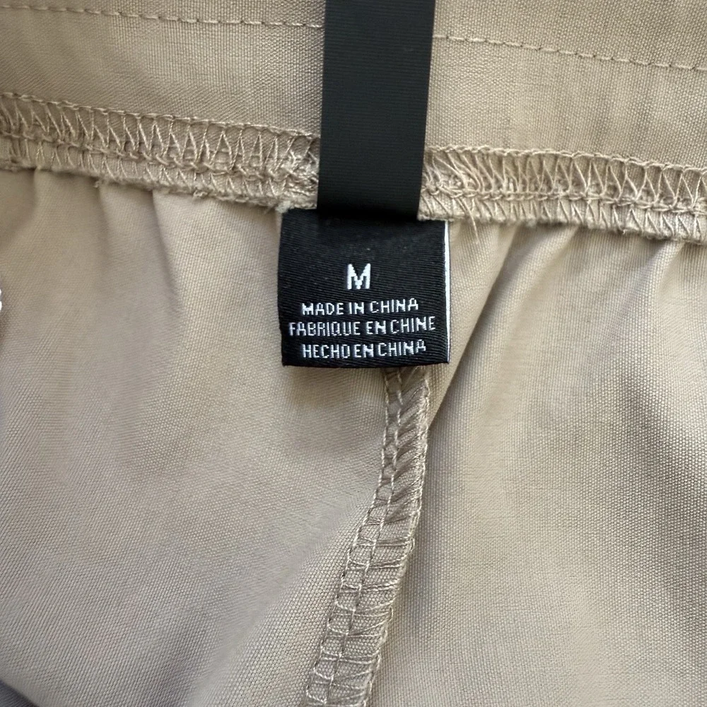 Kenneth Cole Tech Jogger Shorts Flex Stretch Water Resist Woven Nylon‎ Gravel